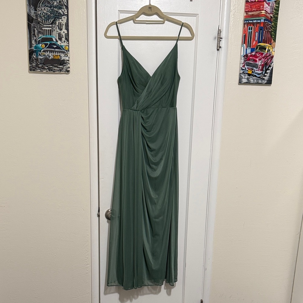 Azazie Forest Green Maxi Dress